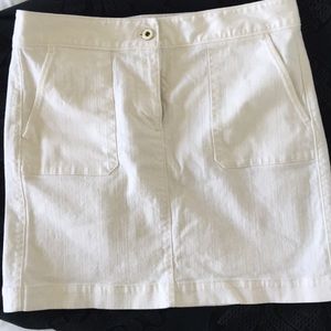 LOFT White Denim Skirt Sz 6